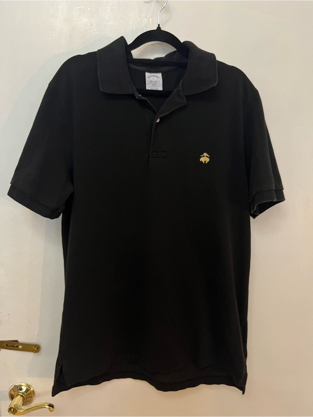 Brooks Brothers Black Polo with Gold Crest
